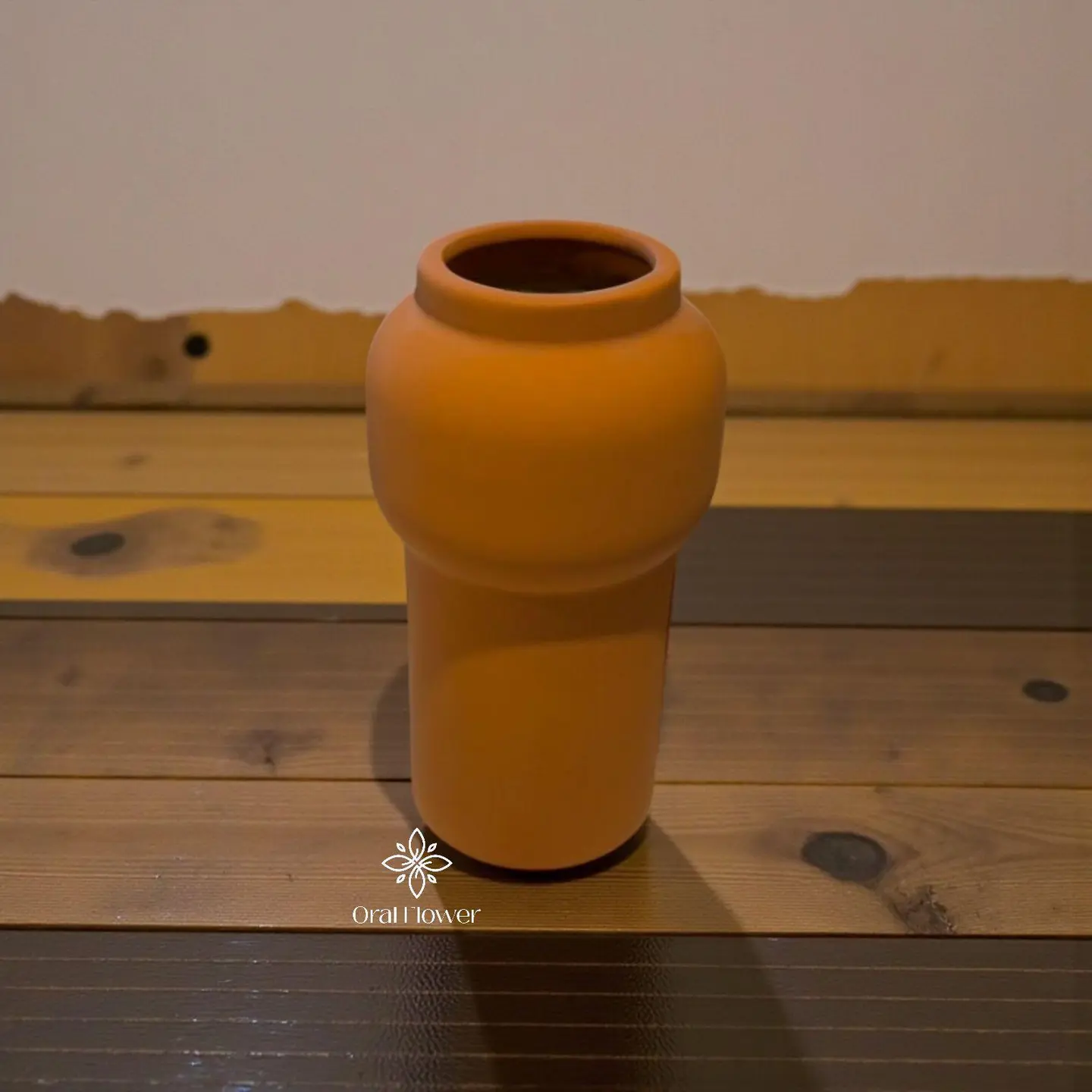 فازة سراميك بني