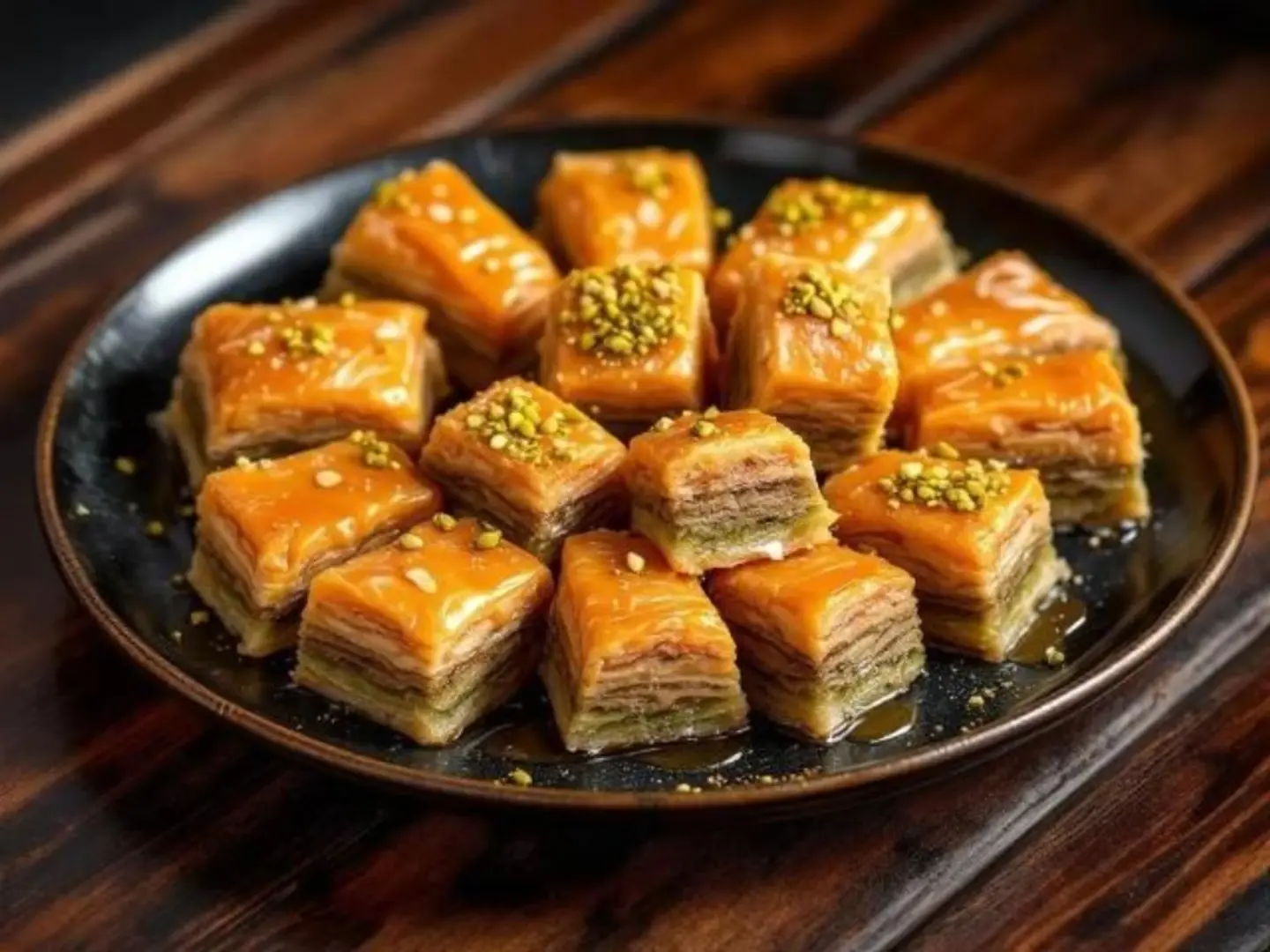 صحن بقلاوه مشكل