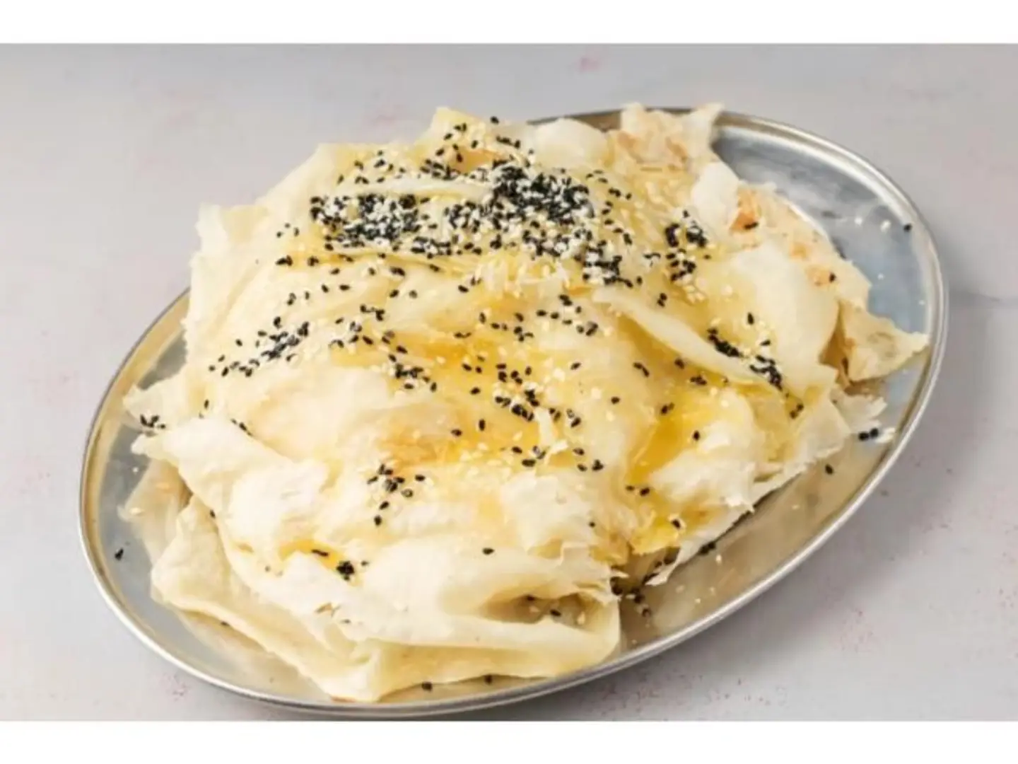 Wet Bread With Cream And Honey