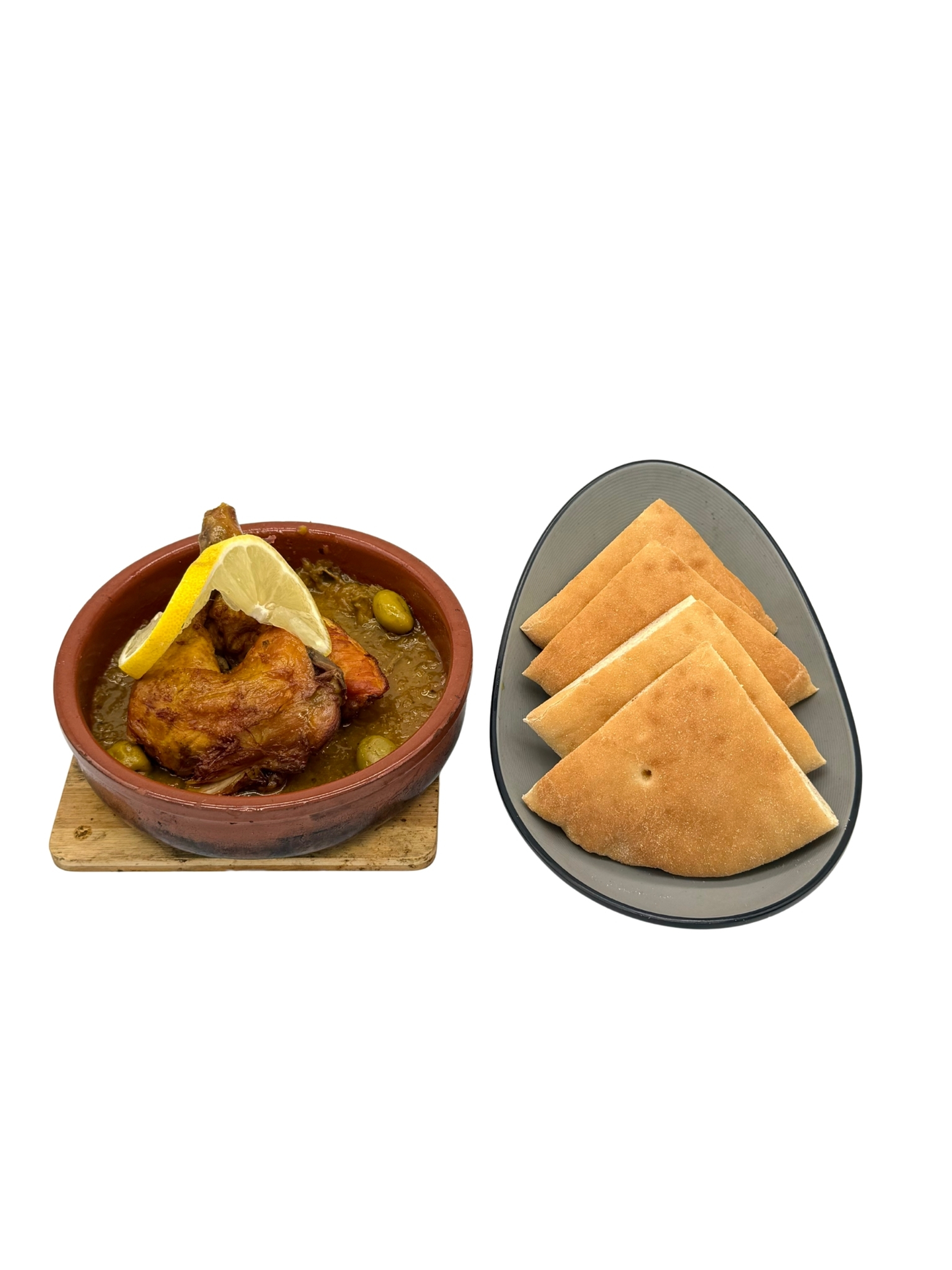 طاجن مغربي دجاج بالزيتون