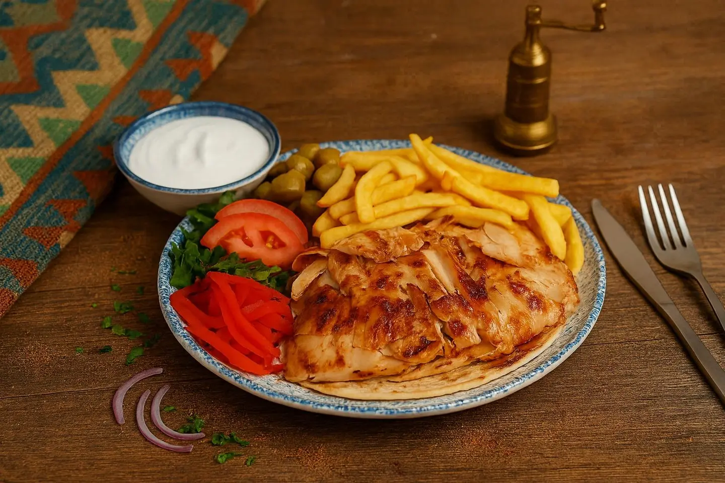 صحن شاورما دجاج