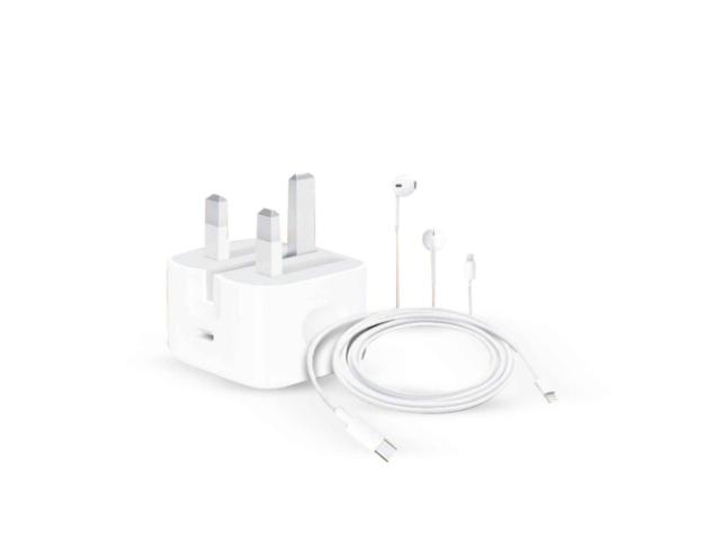 Apple Bundle: Wall Charger, Earphones, And Usb C Charger Head