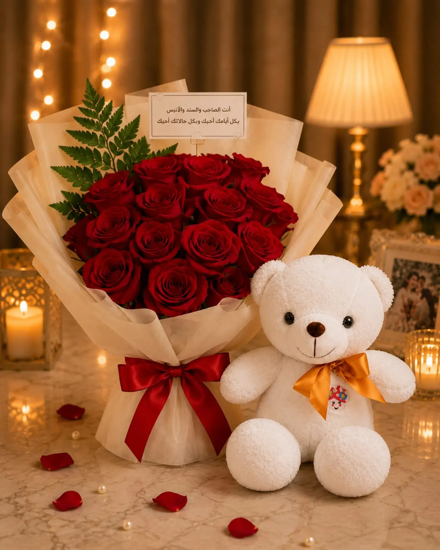 Teddy Bear With Roses 10