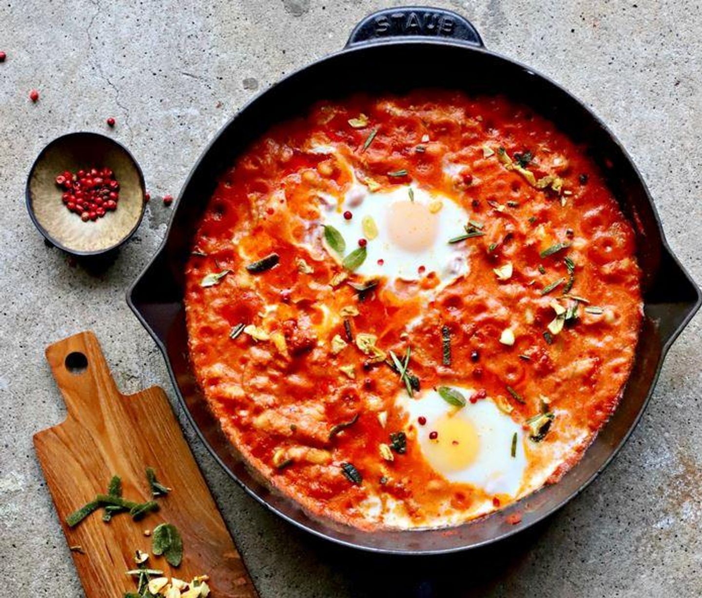 Red Beans With Eggs Dish