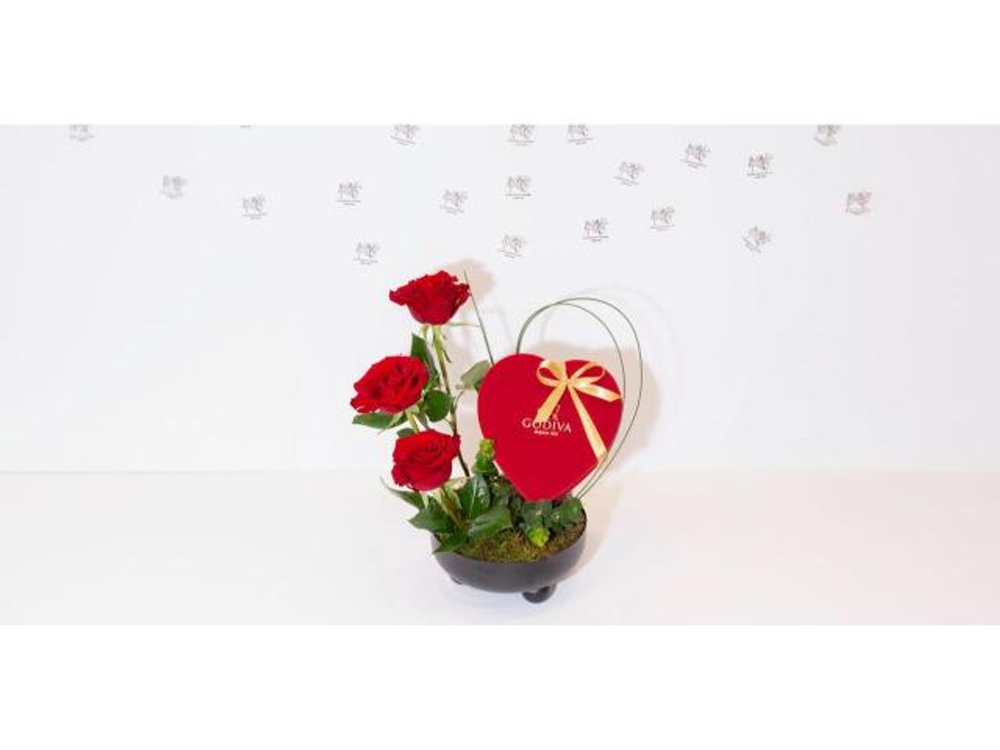 Godiva Chocolate With Red Roses