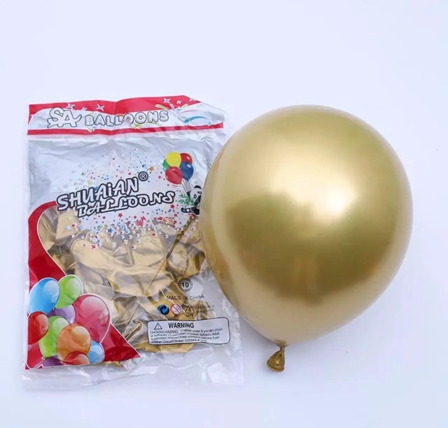 بالون كروم ذهبي