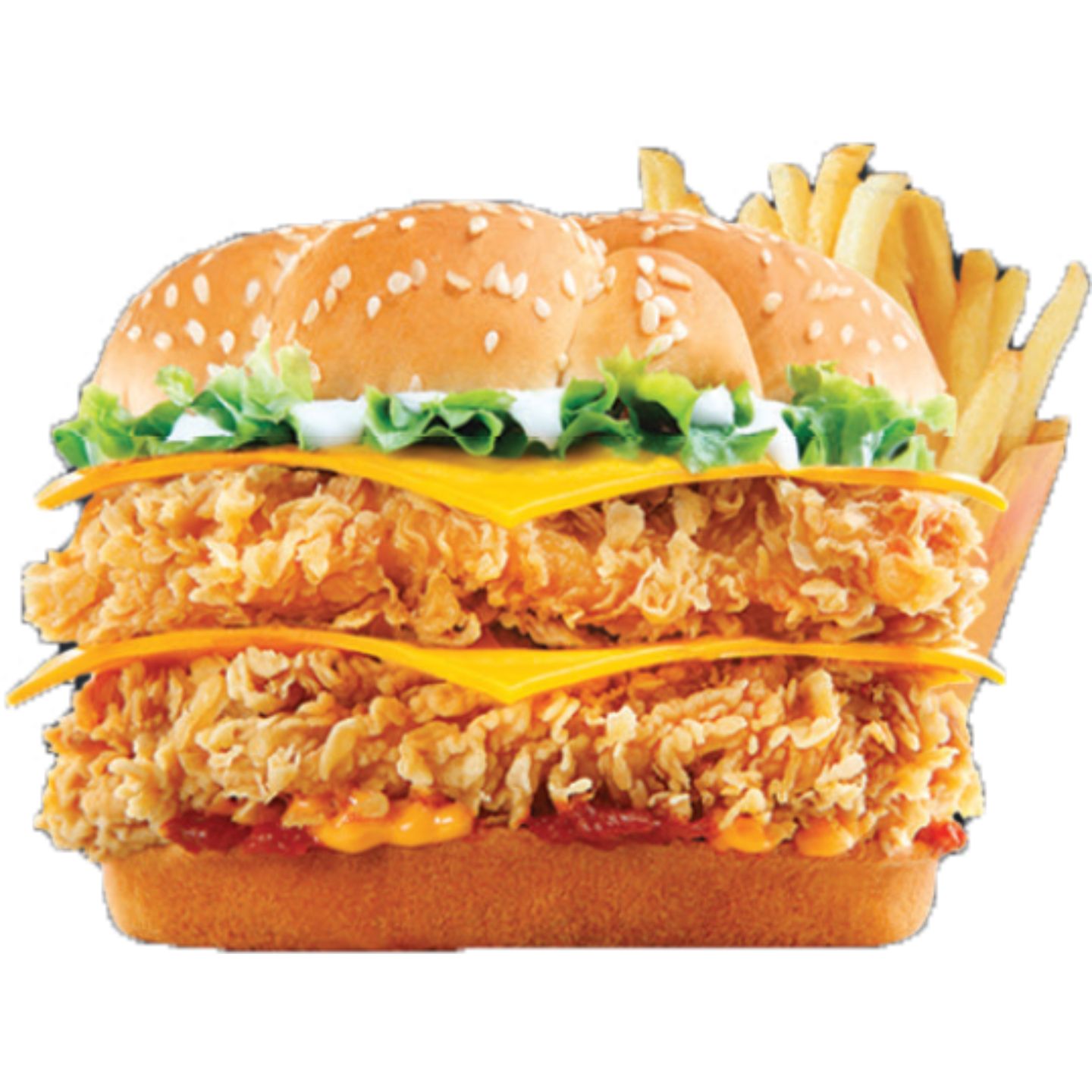Double Mighty Zinger With Fries