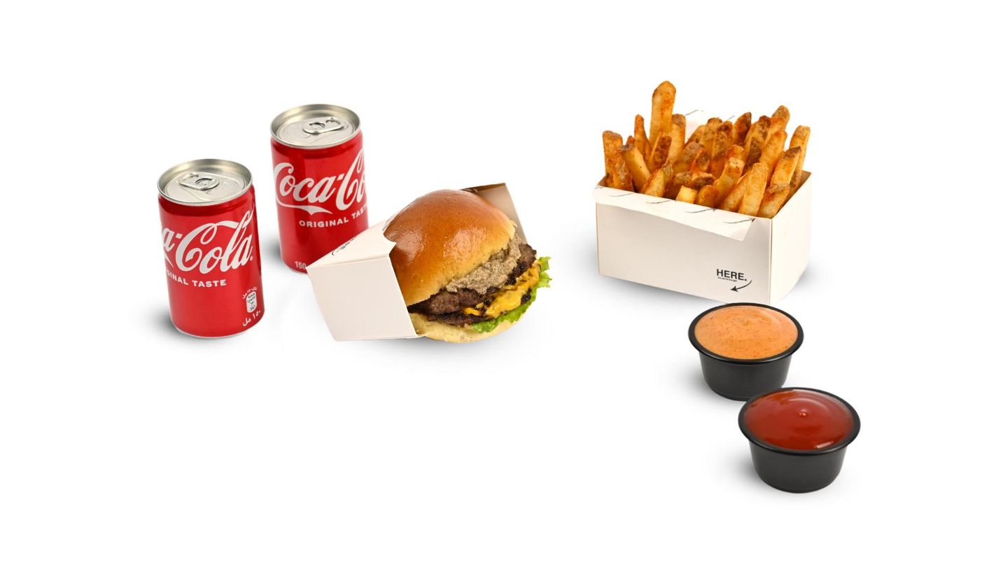 Single Truffle Beef Burger Meal With Cheese