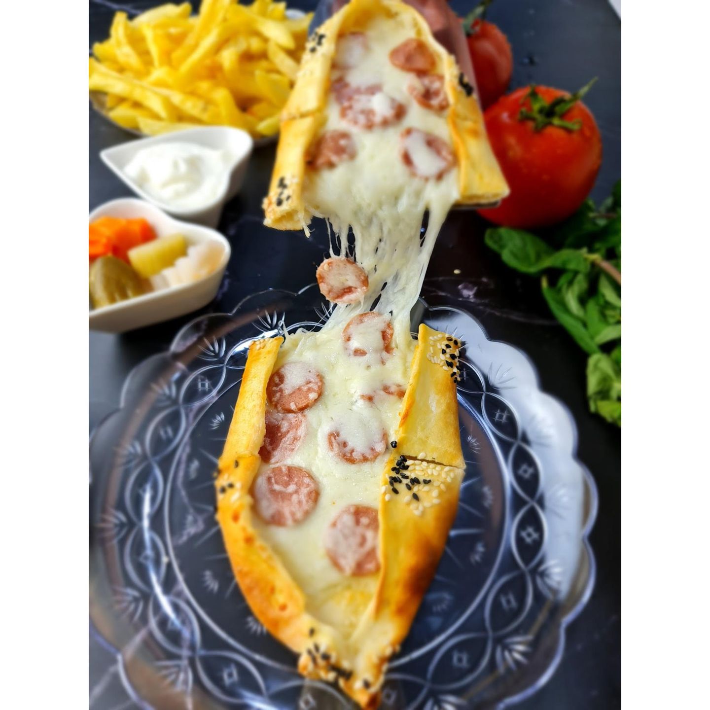 فطيرة مكس ببروني بالموزريلا