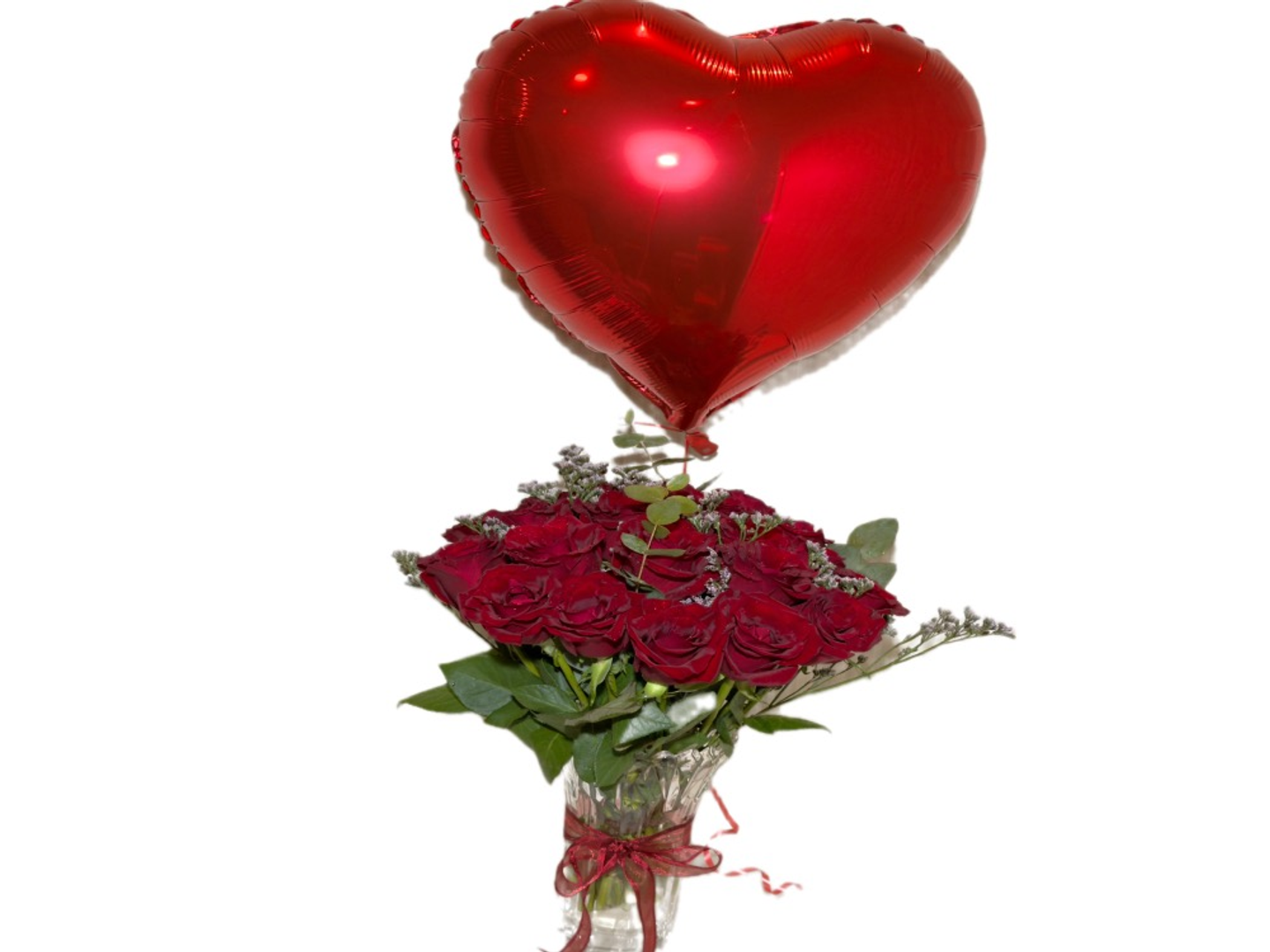 باقة فازا ورد أحمر 20