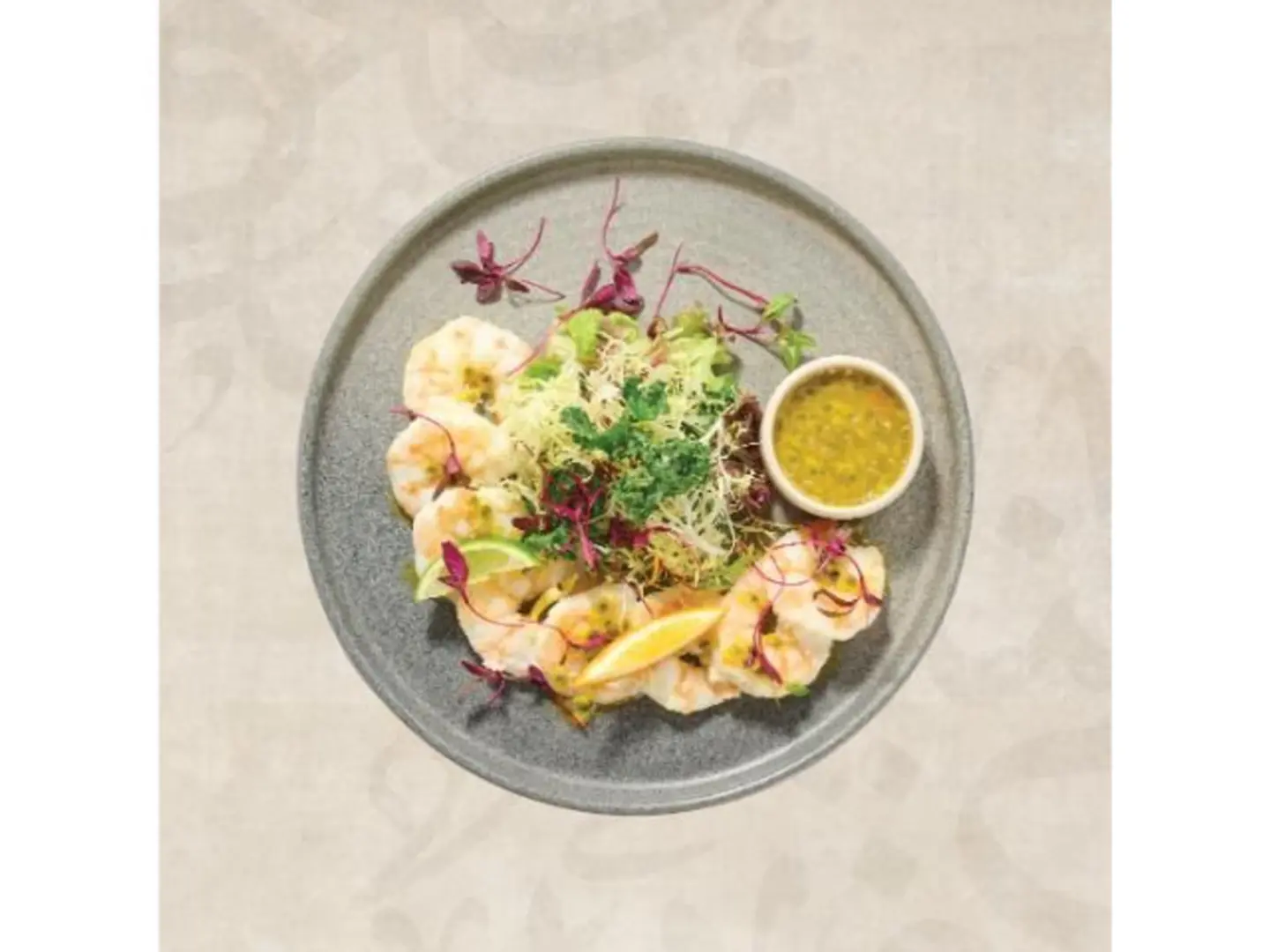 Shrimp Carpaccio With Passion Fruit