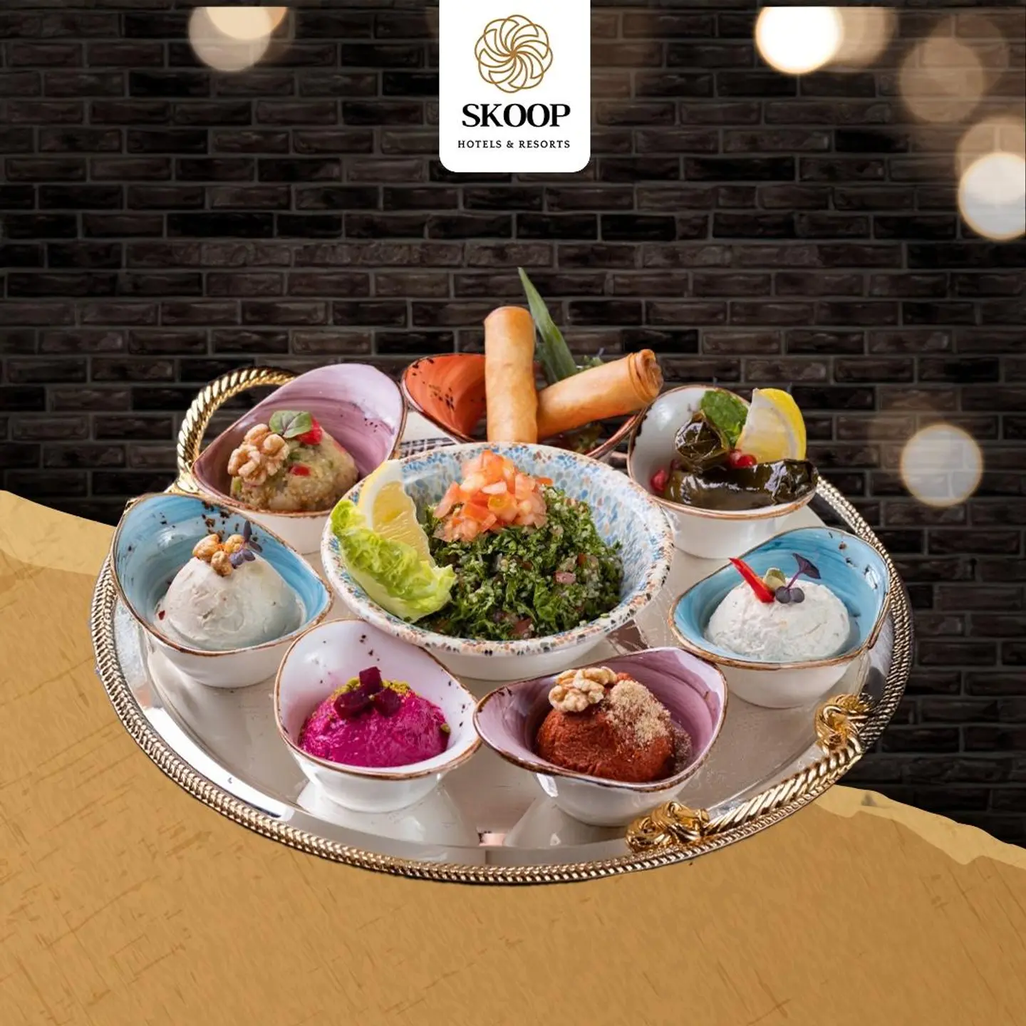 Selection Of Lebanese Eastern Appetizers