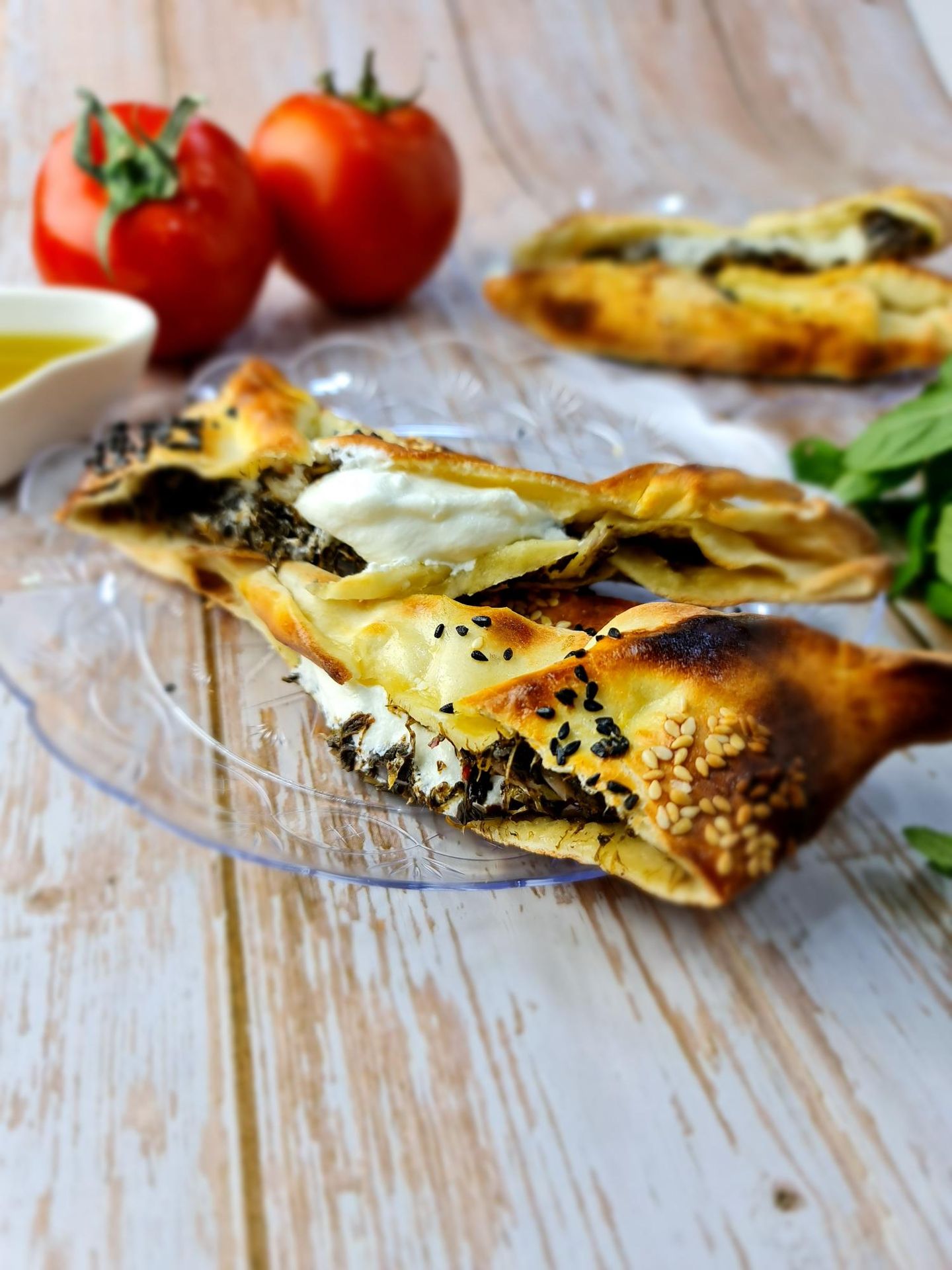 فطيرة لبنة بالسبانخ