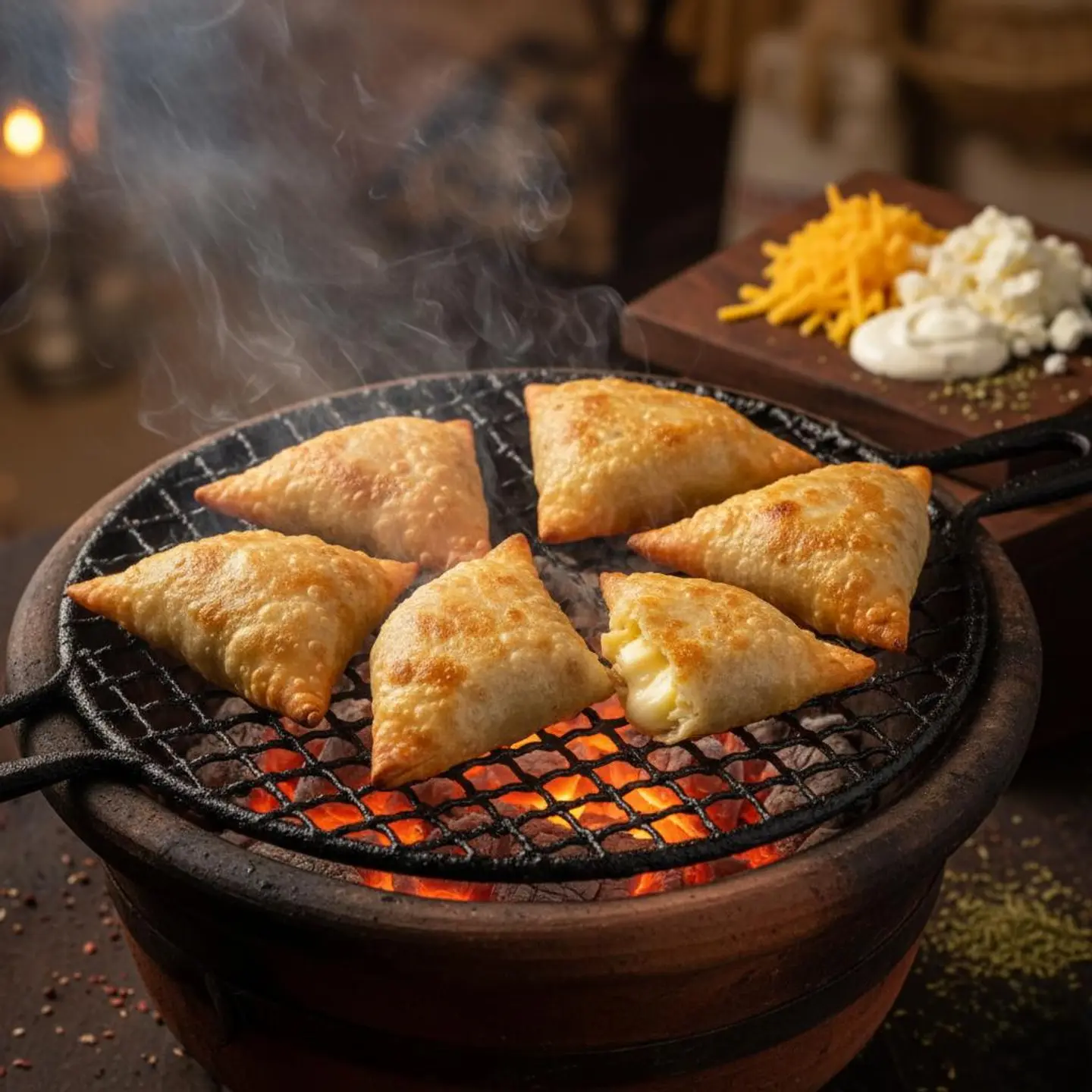 سمبوسة جبنة تشدر