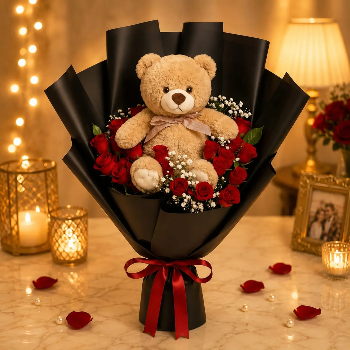 Teddy Bear With Roses 19