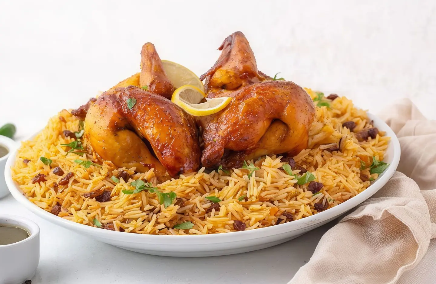 حبة دجاج شواية مع الرز