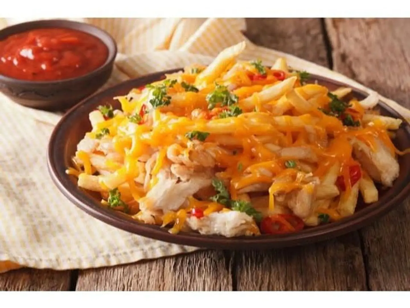 Fries With Chicken Tikka