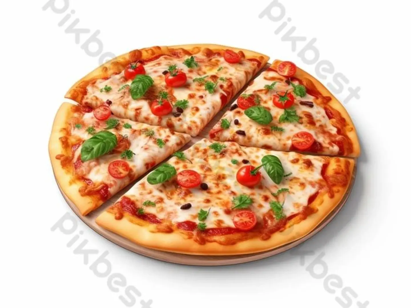 بيتزاوسط خضار او مرجريتا