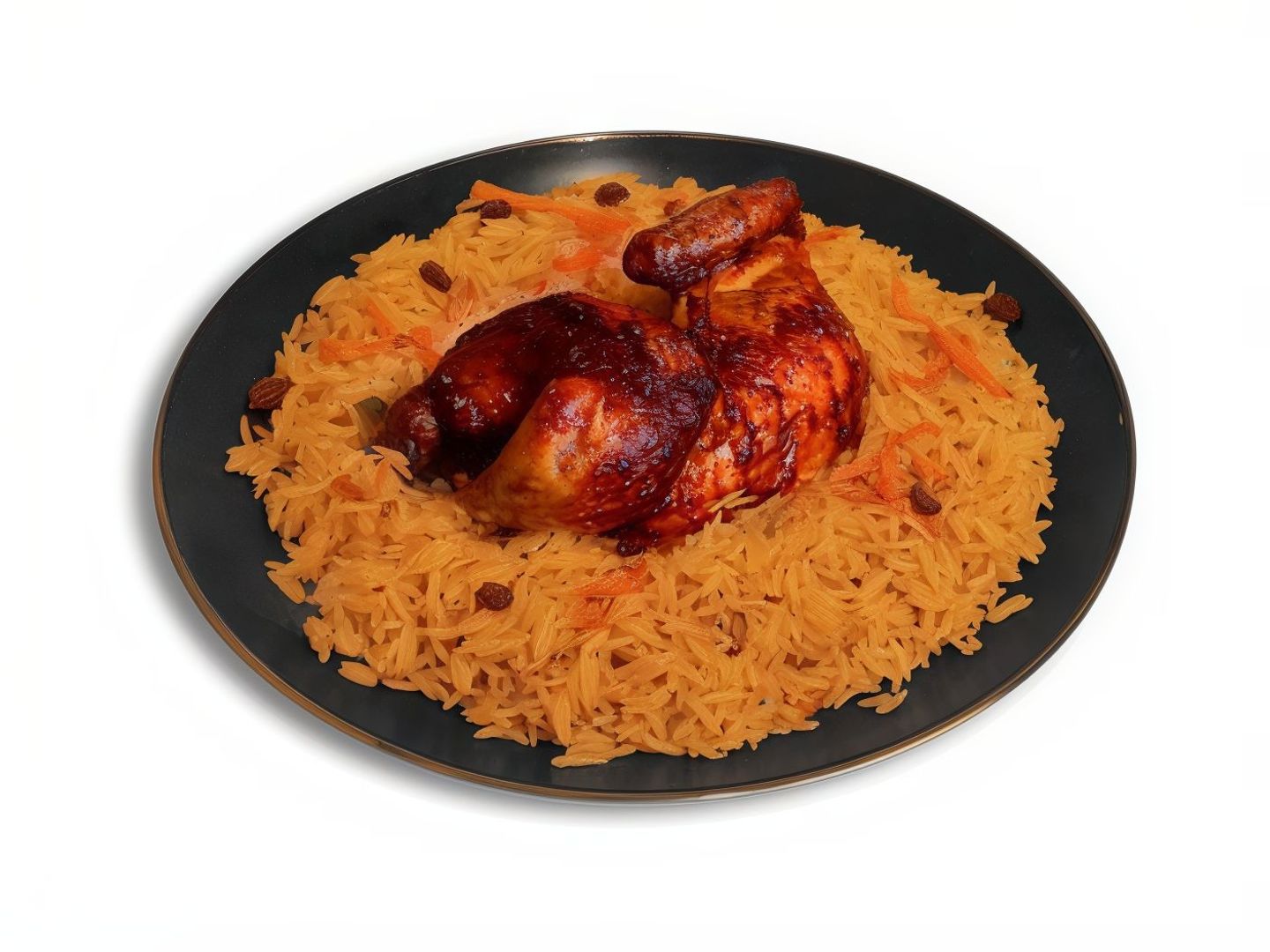 نصف شواية مع الارز