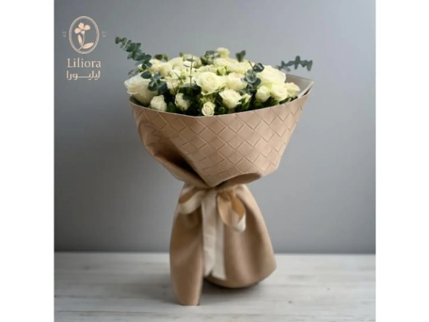 باقة ورد رستيك وايت