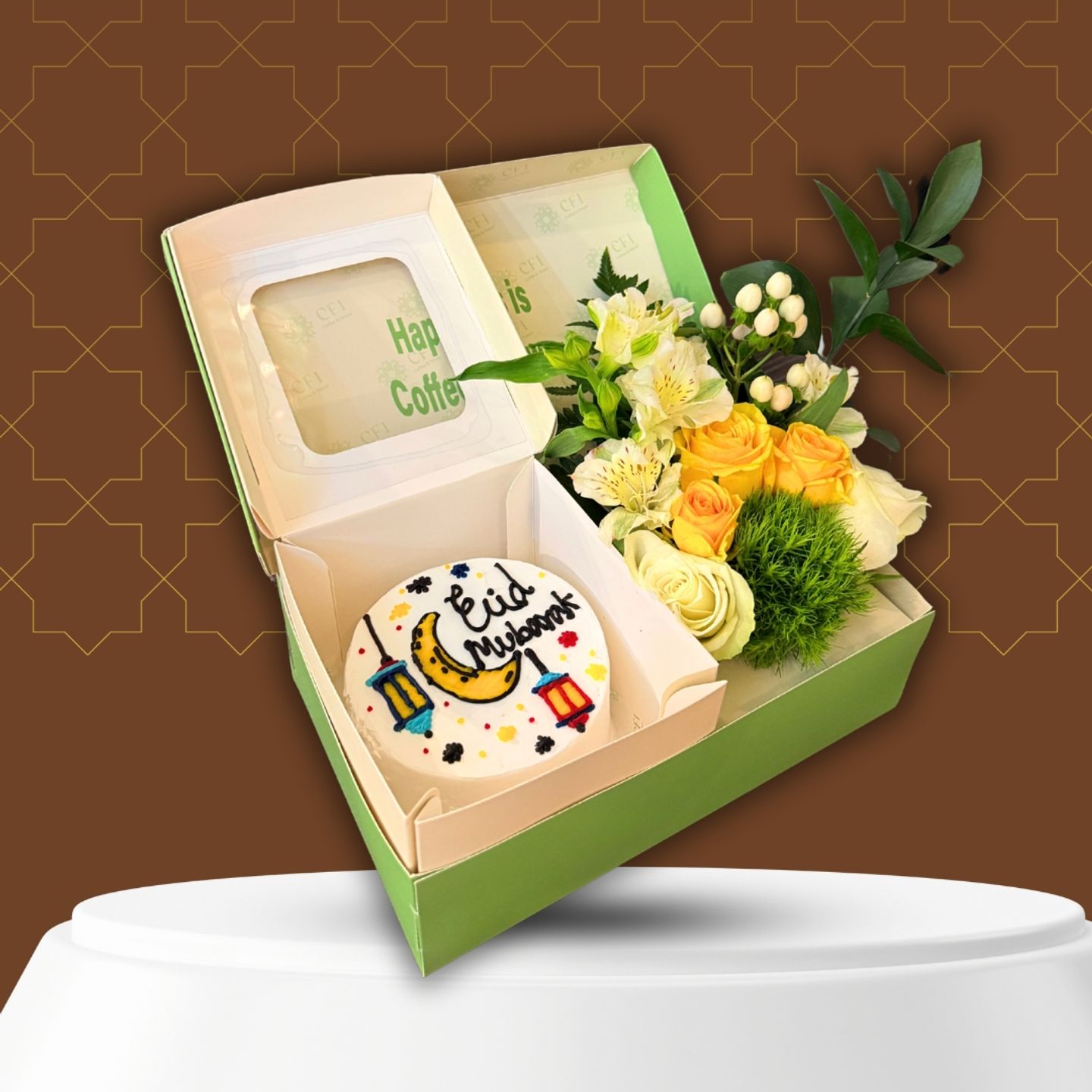 Eid Box Bento Cake And Roses   Medium Size