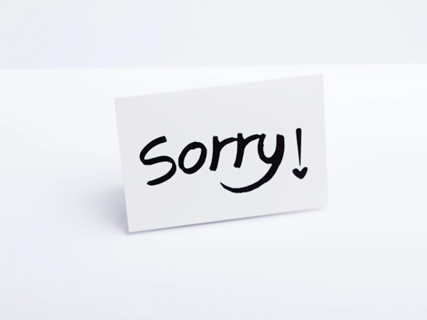 كرت الاعتذار