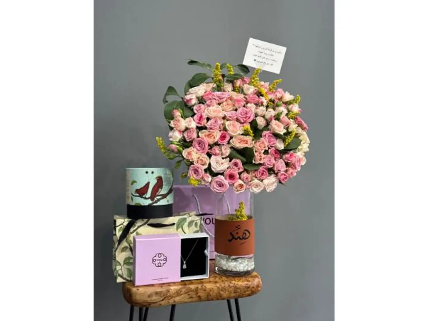 Name Vase And Necklace And Chocolate Anoush