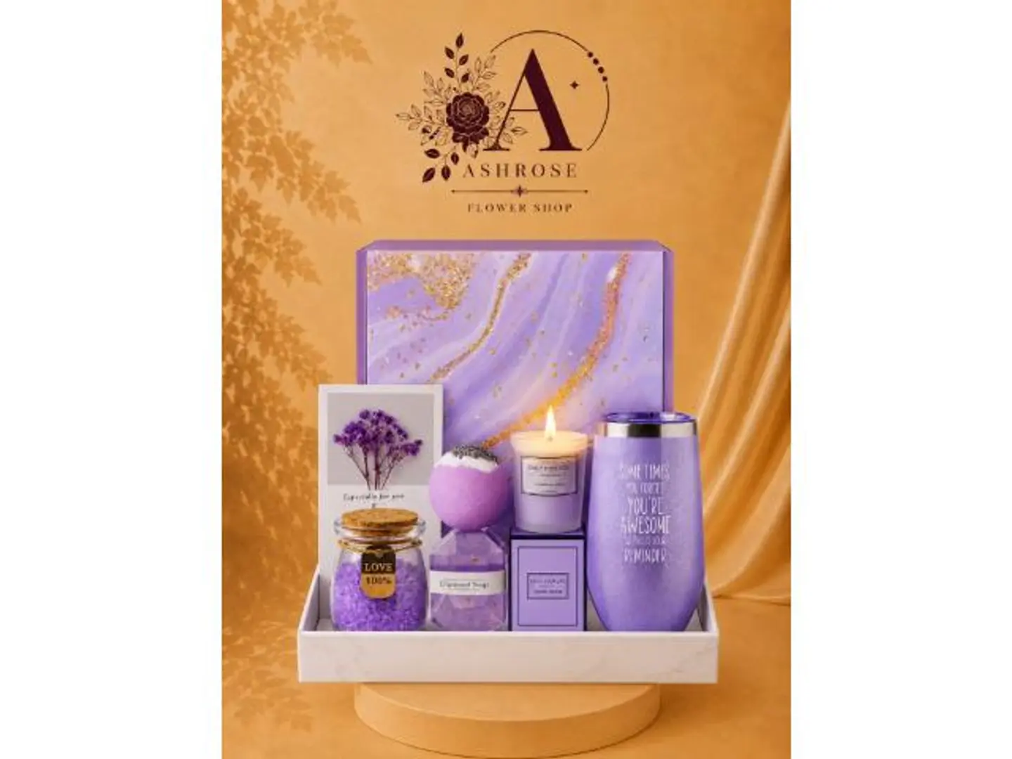 Ashrose Lavender Luxury Gift Box Relaxation & Self Care Collection