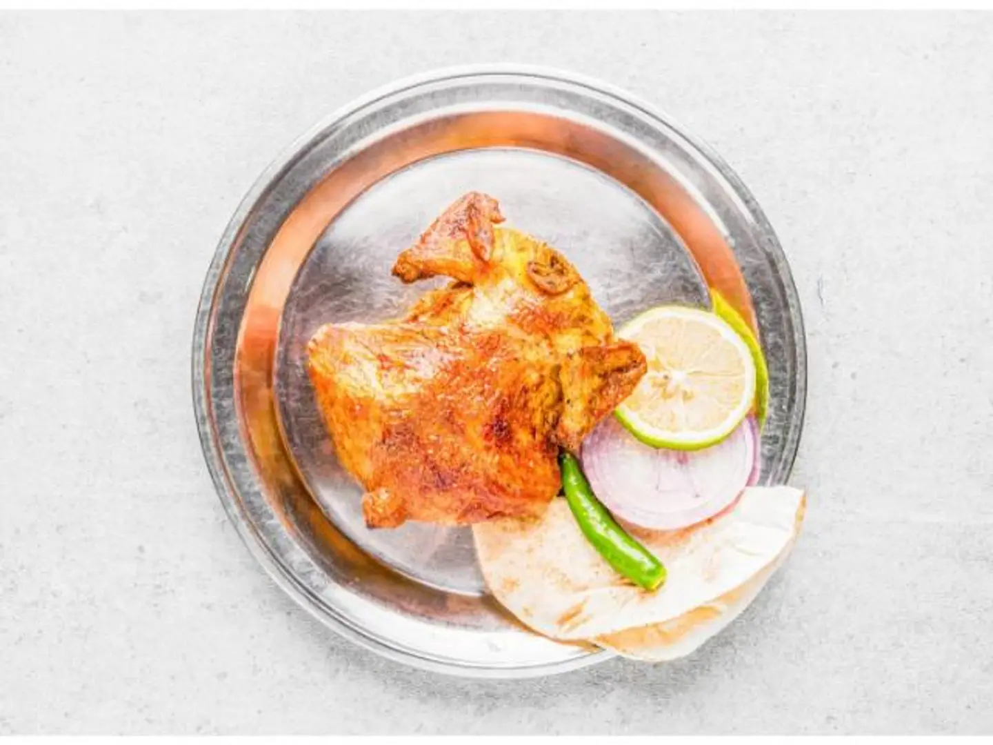 نصف دجاجة على الفحم بدون رز