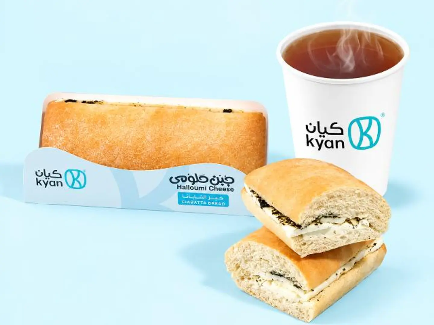 حلومي شاباتا مع شاي
