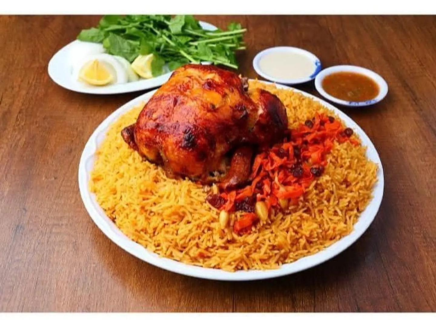 Half Grilled Chicken With Rice