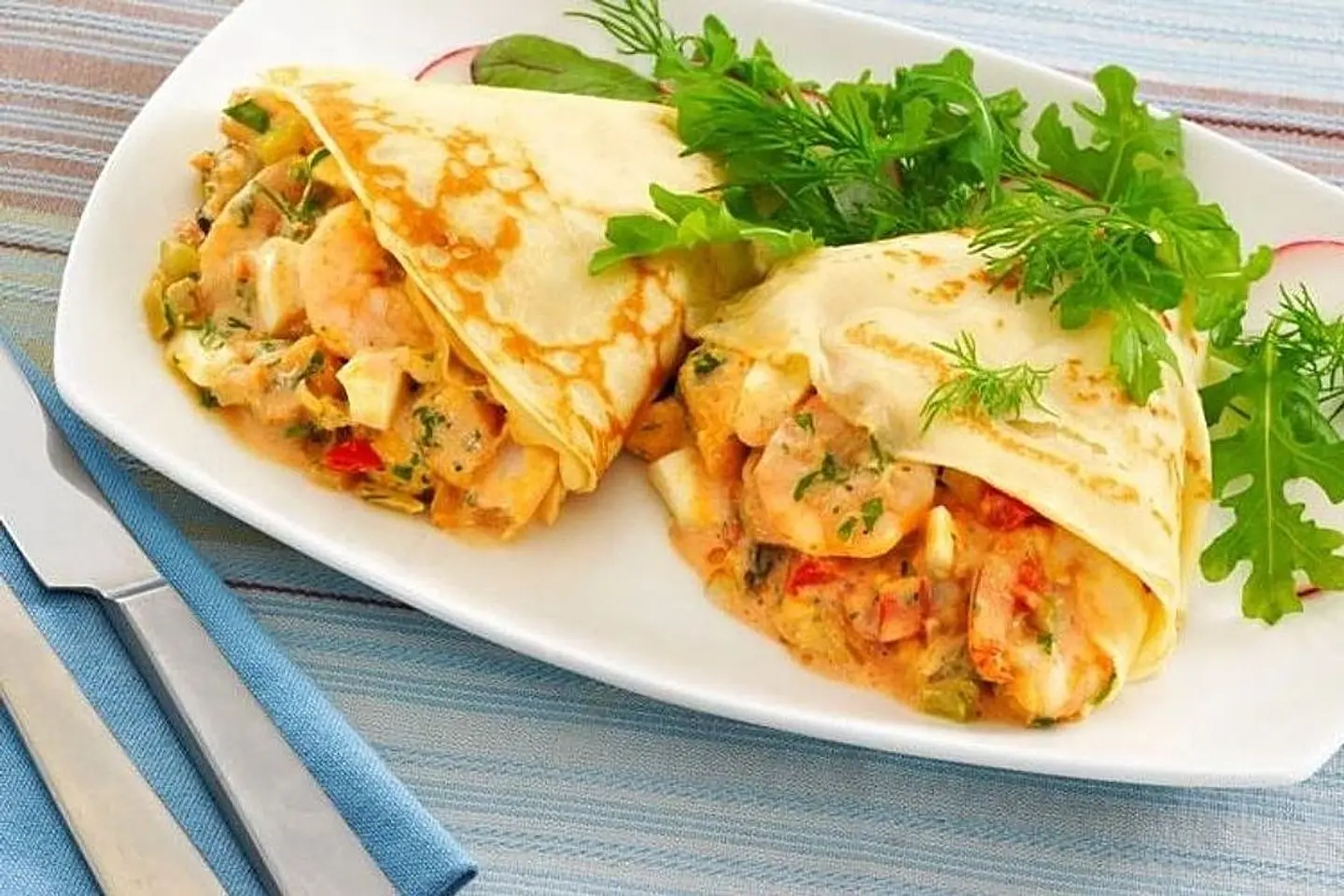 Paneer Shrimp Crepe