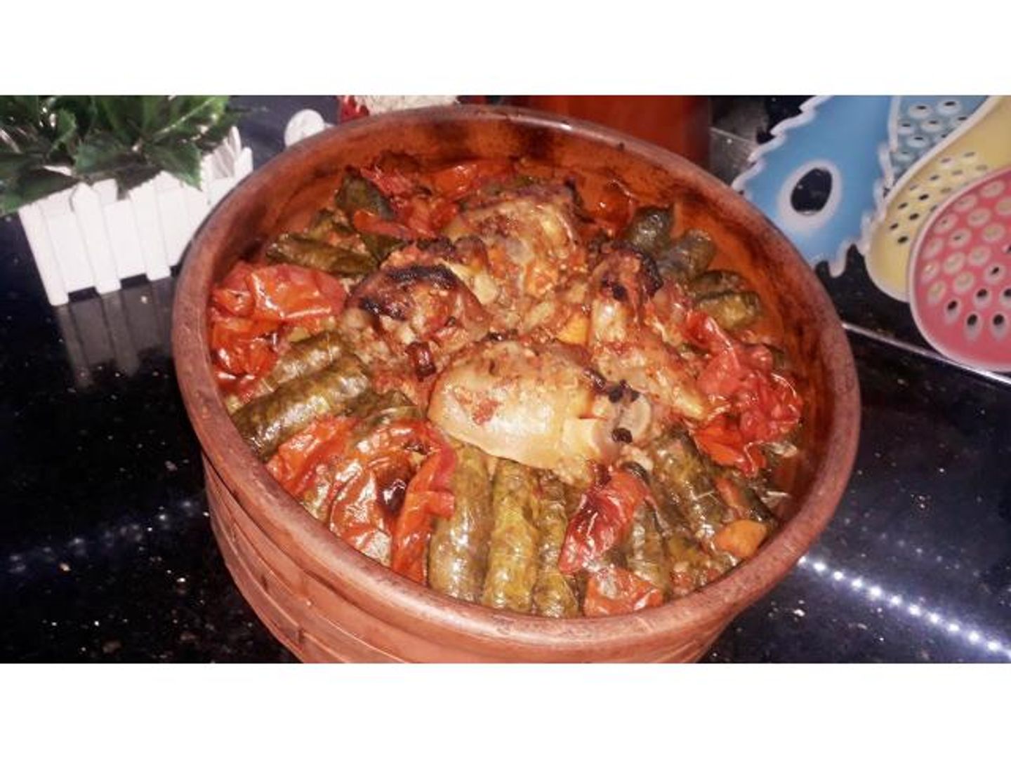 طاجن ورق عنب الكوارع