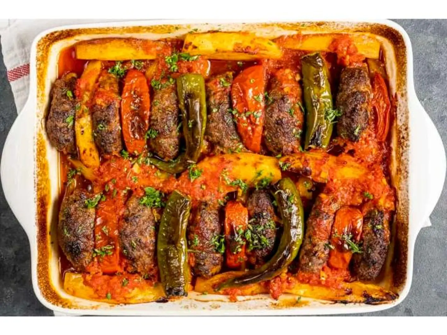 صينية كفتة بالخضار