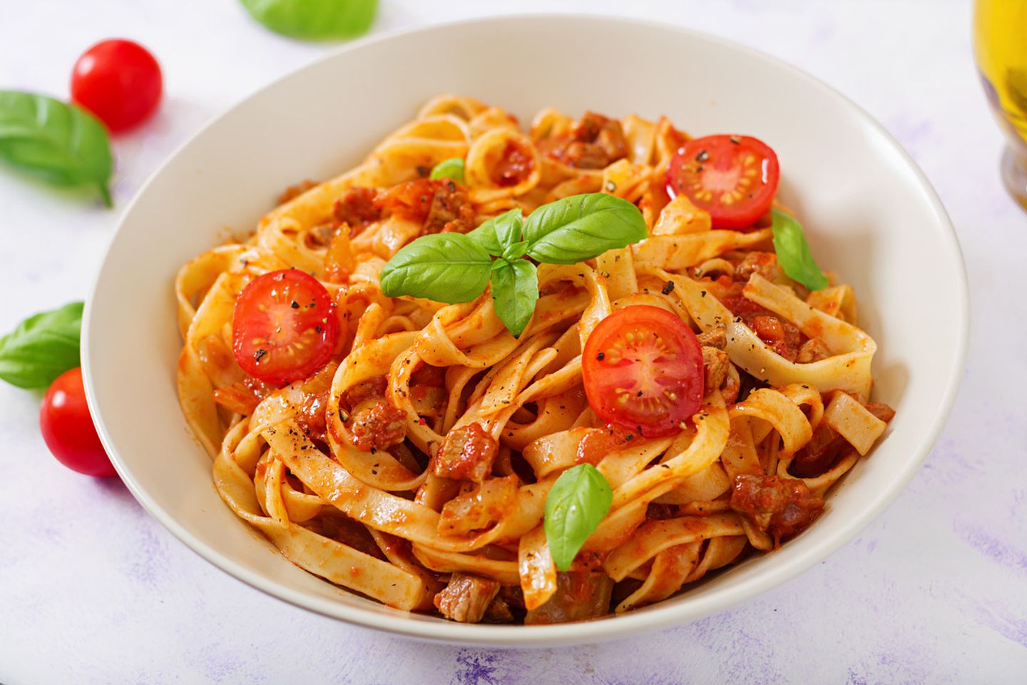 Red Fettuccine With Chicken