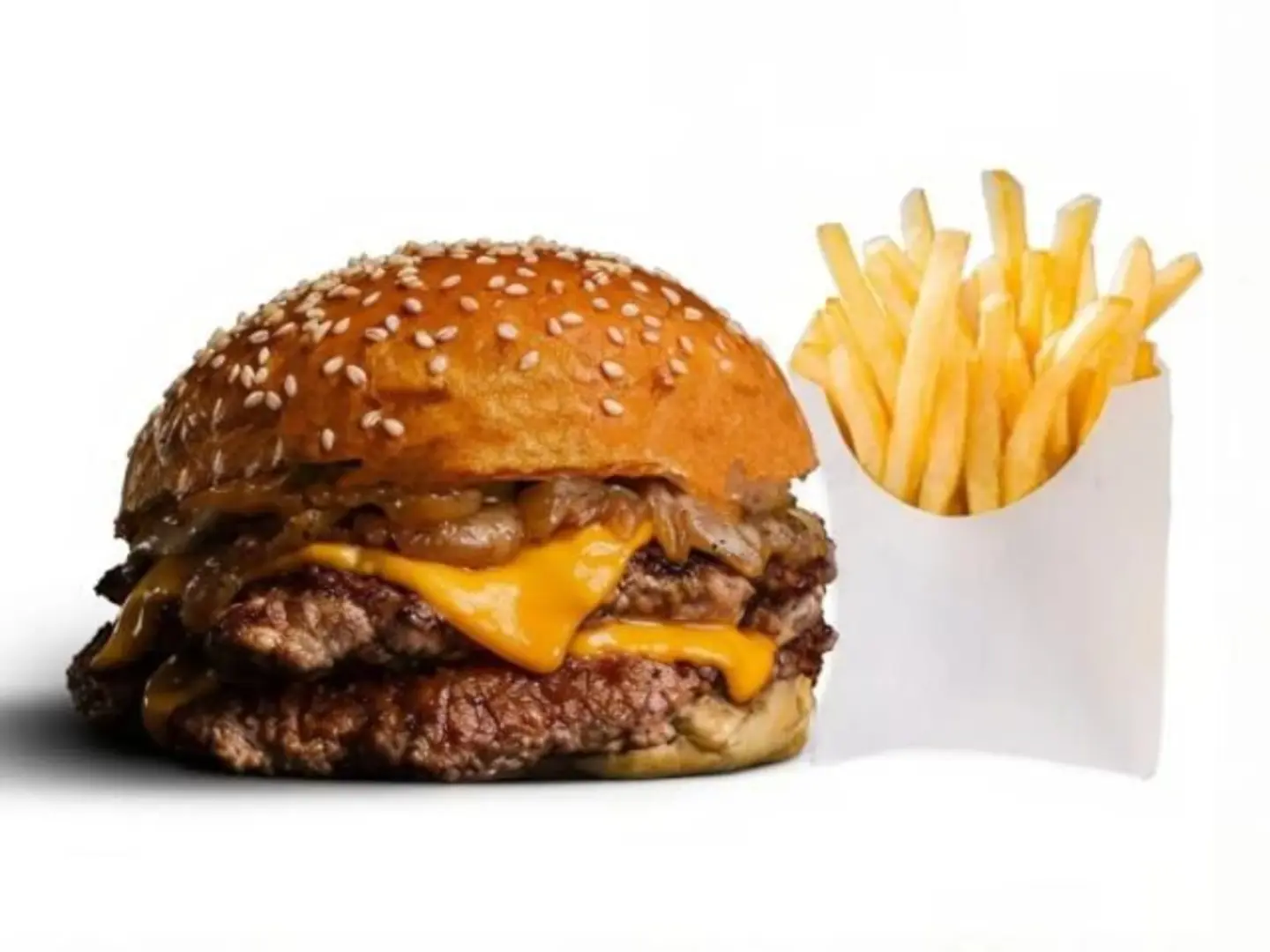 برجر لحم دبل بطاطس