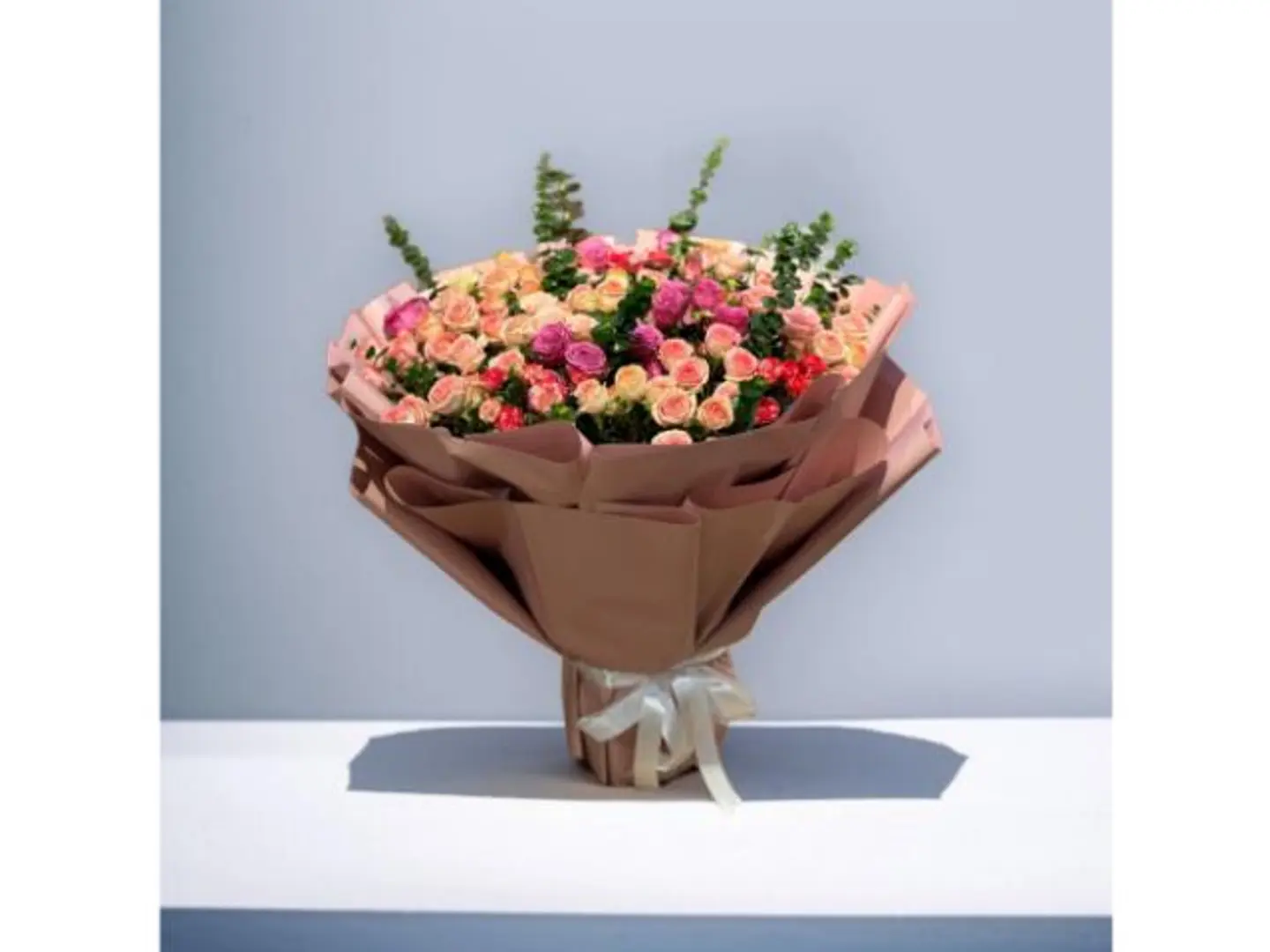 باقة ورد بتنسيق راقي