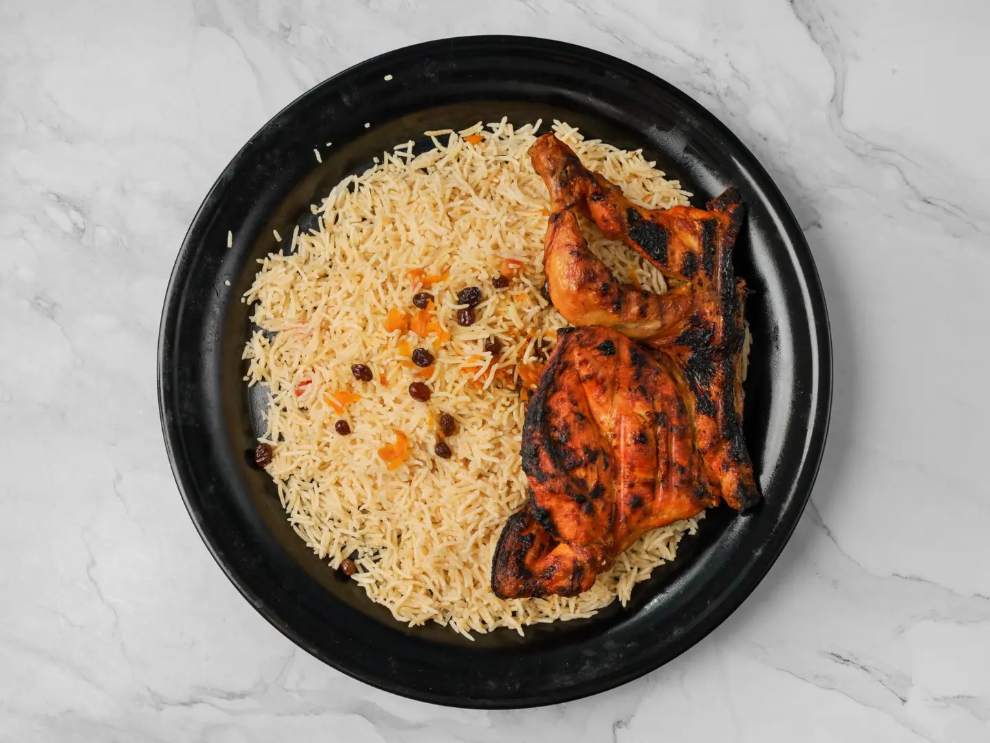 Half Charcoal Grilled Chicken With Rice