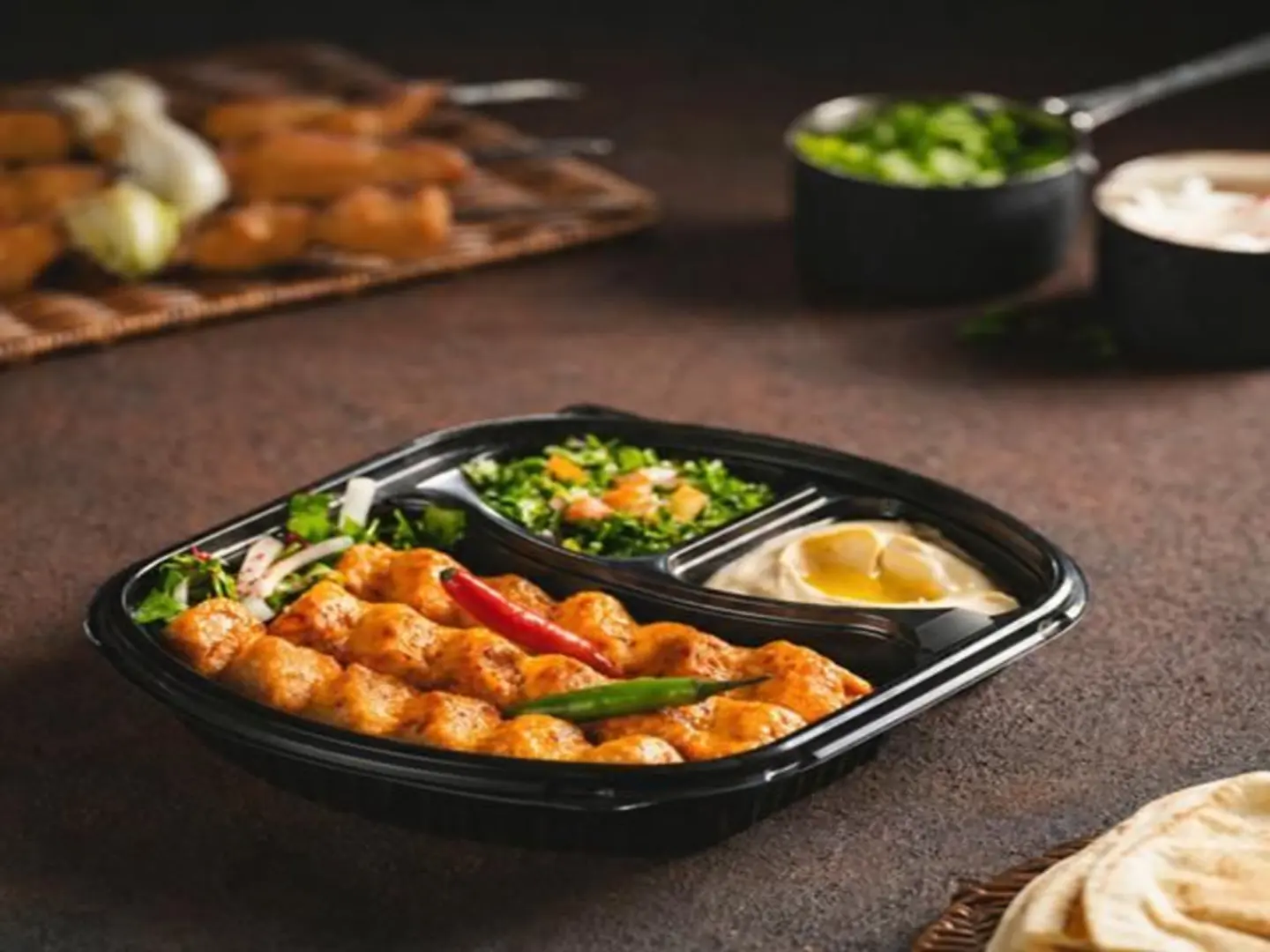 وجبة كباب دجاج حار