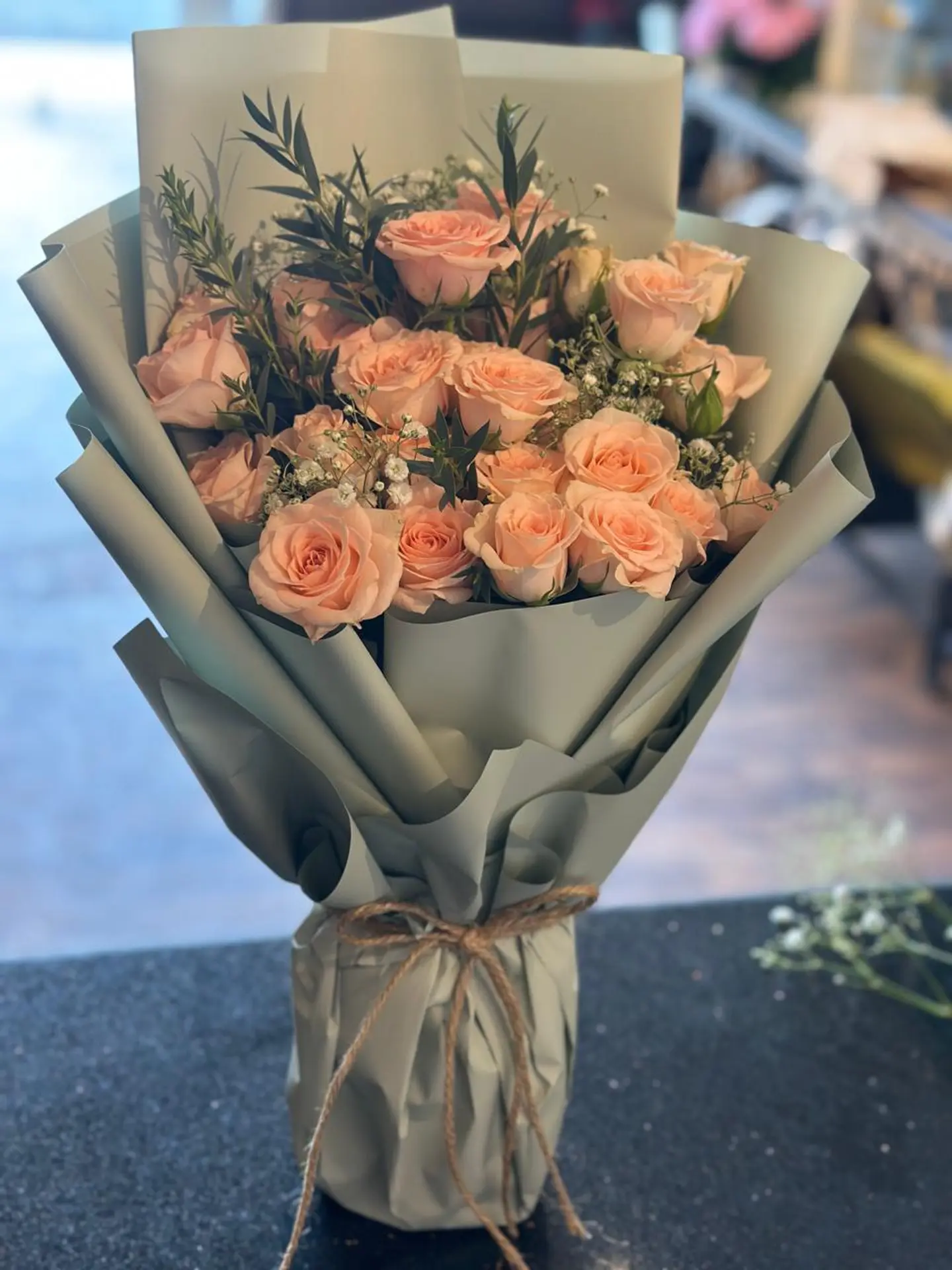 Lite Pink Baby Roses