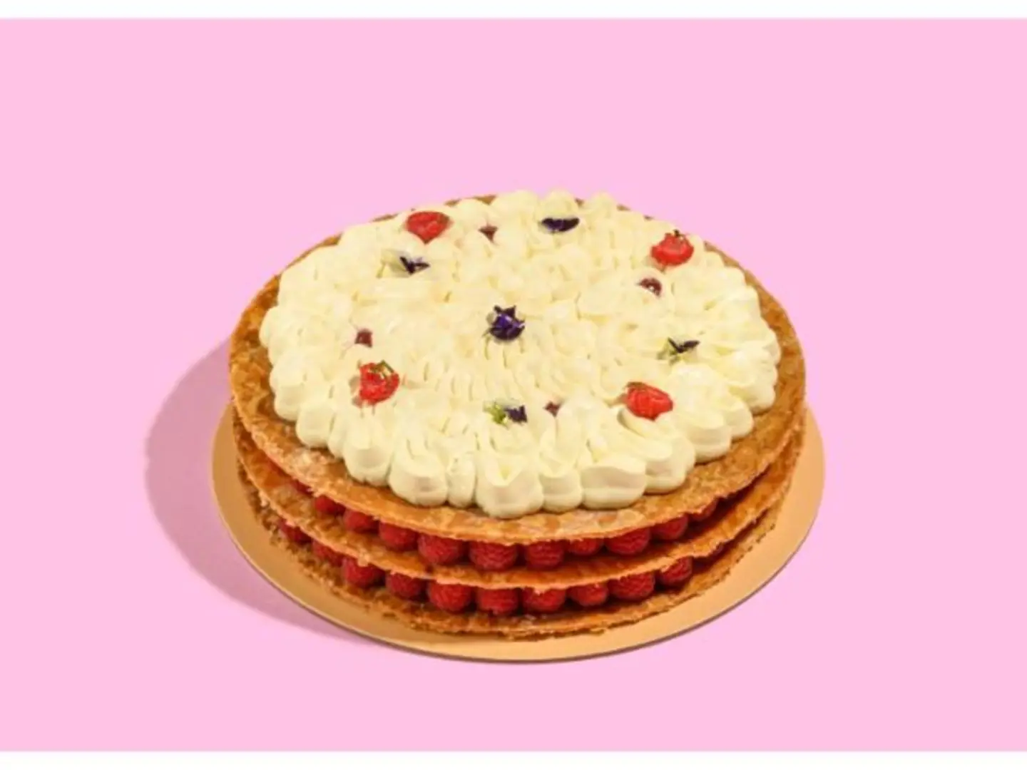 Vanilla & Raspberry Millefeuille Small