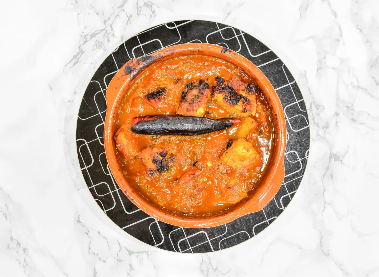 طاجن سمك مع خضار