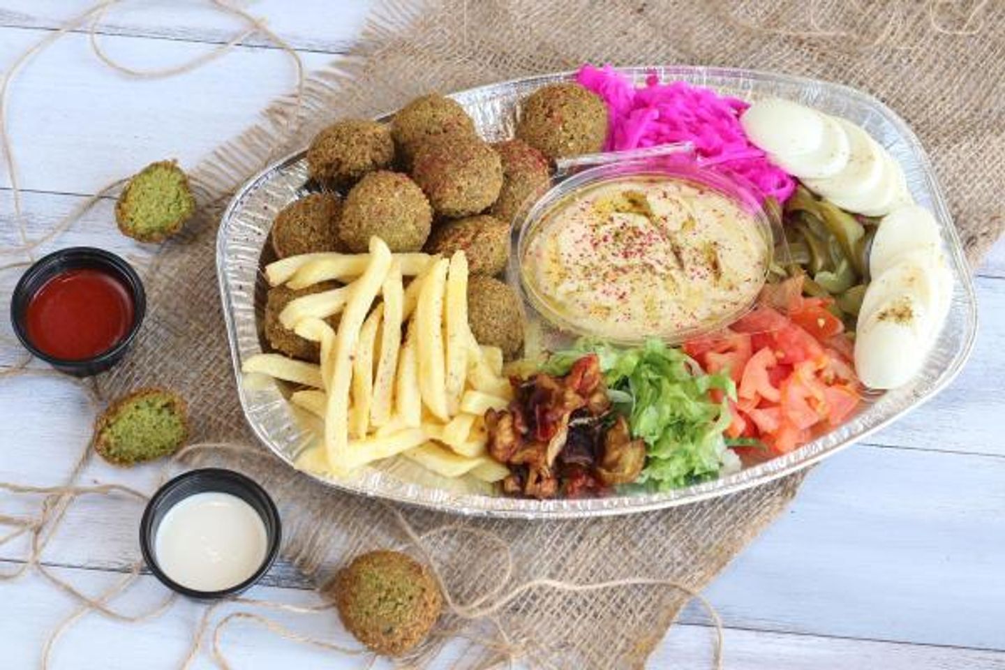 صحن مشكل فلافل صغير