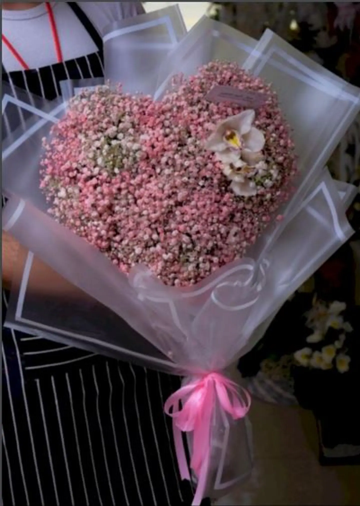 Gypsophila Heart Bouquet