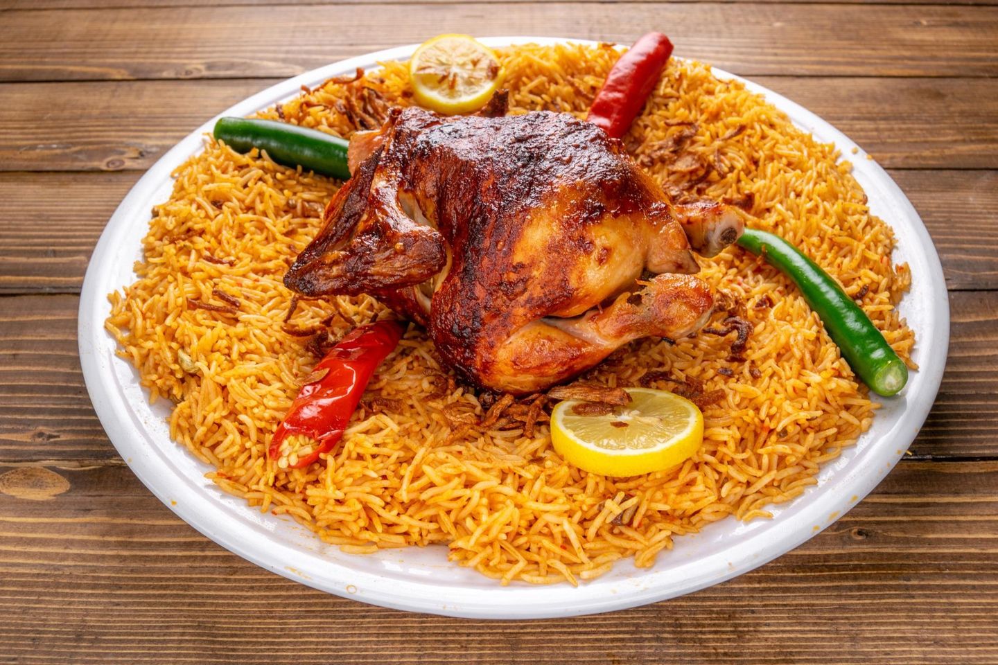 A Whole Grilled Chicken With Rice