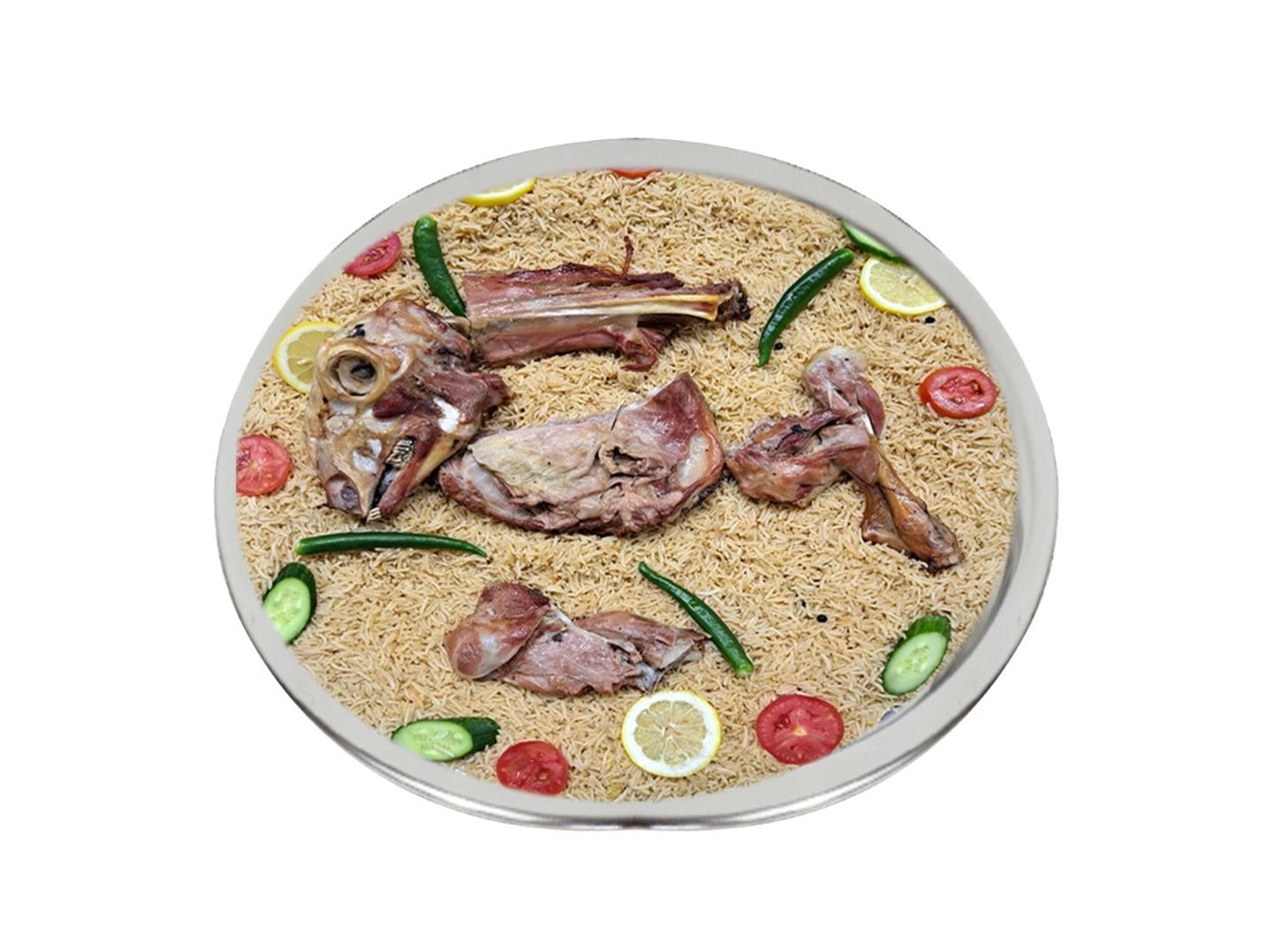 ربع تيس حنيذ بالمرخ