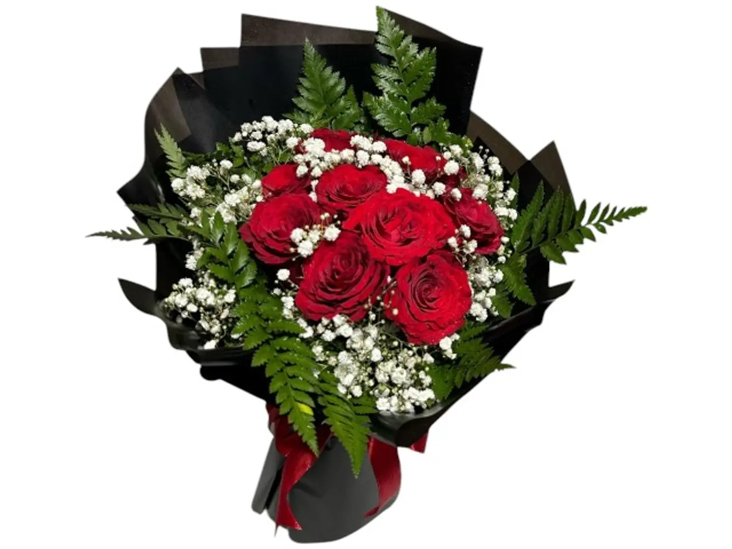 2010 Hand Bouquet With 10 Red Roses