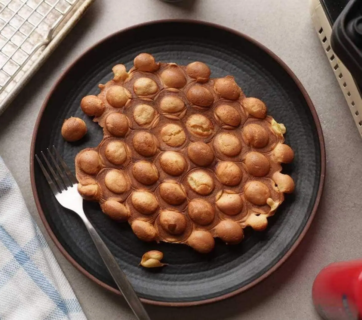 وافل بيض كاكاو بوبا