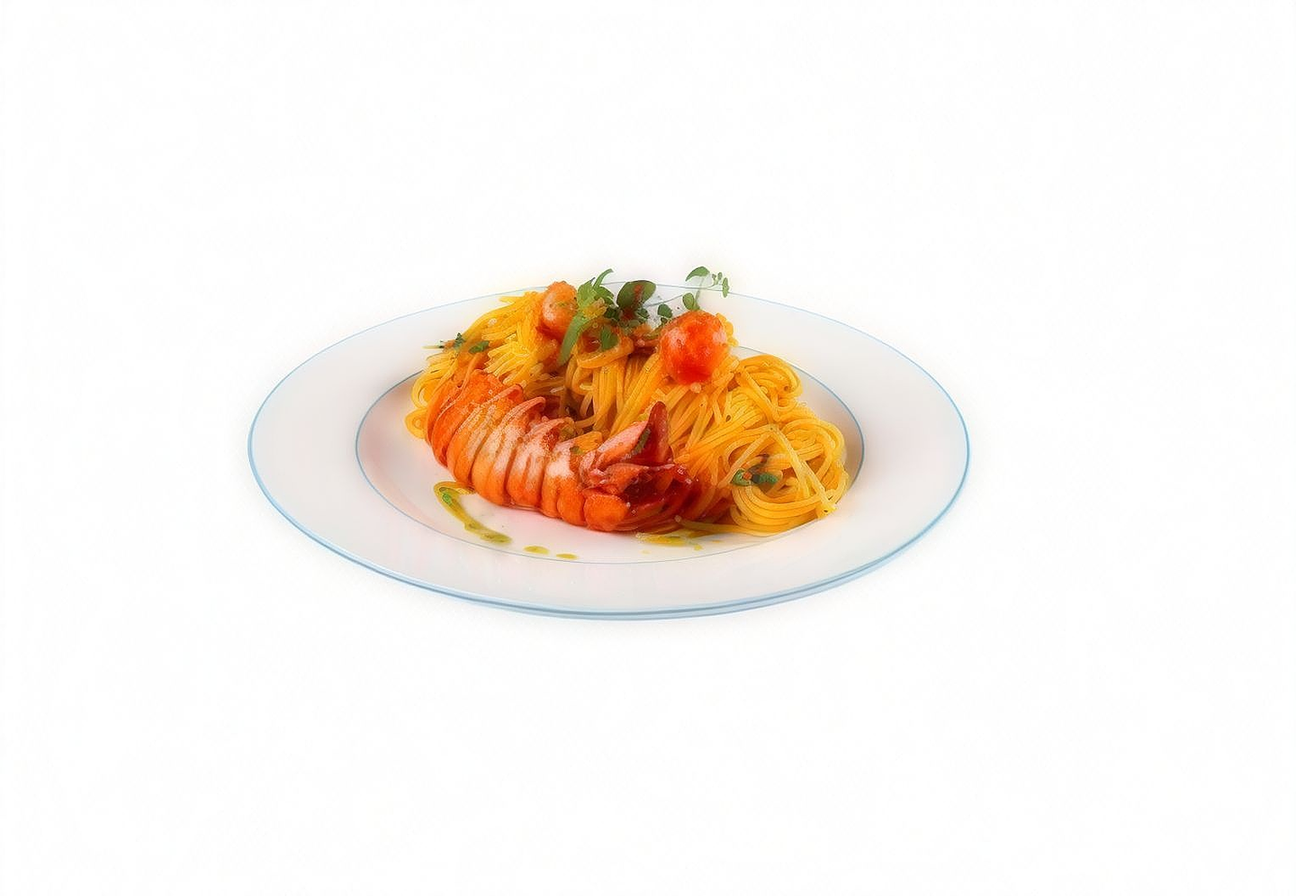 Spaghetti With Lobster In Fresh Tomato Sauce