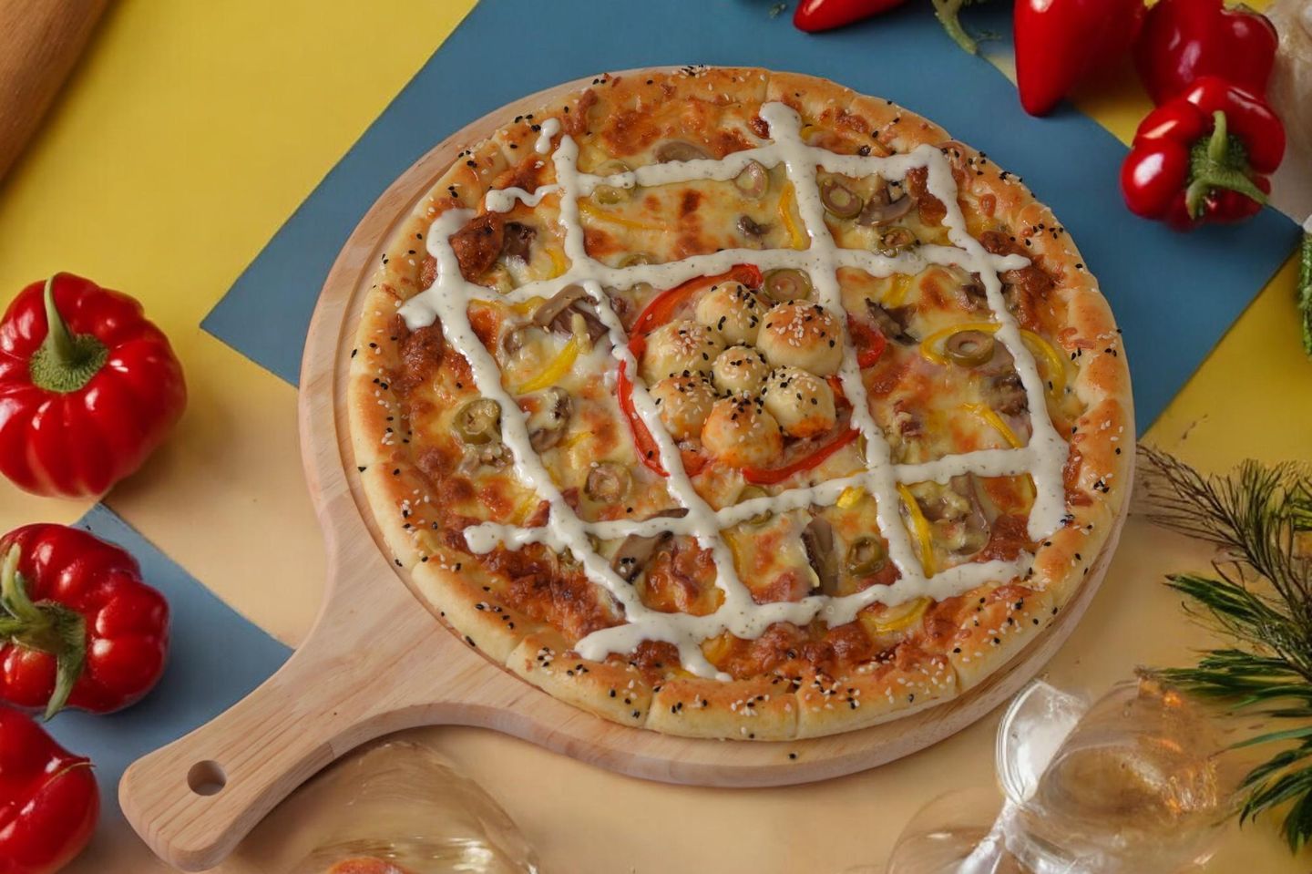 Chicken Ranch Pizza